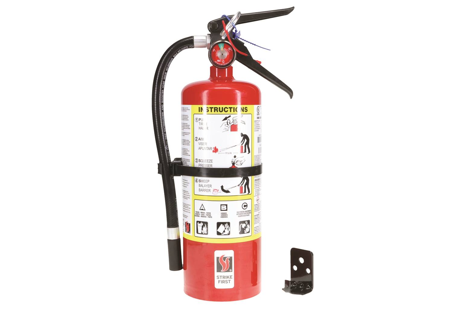 SLIIN ファイア 5袋 Strike First ABC Fire Extinguisher With Wall Bracket, 5 Lb