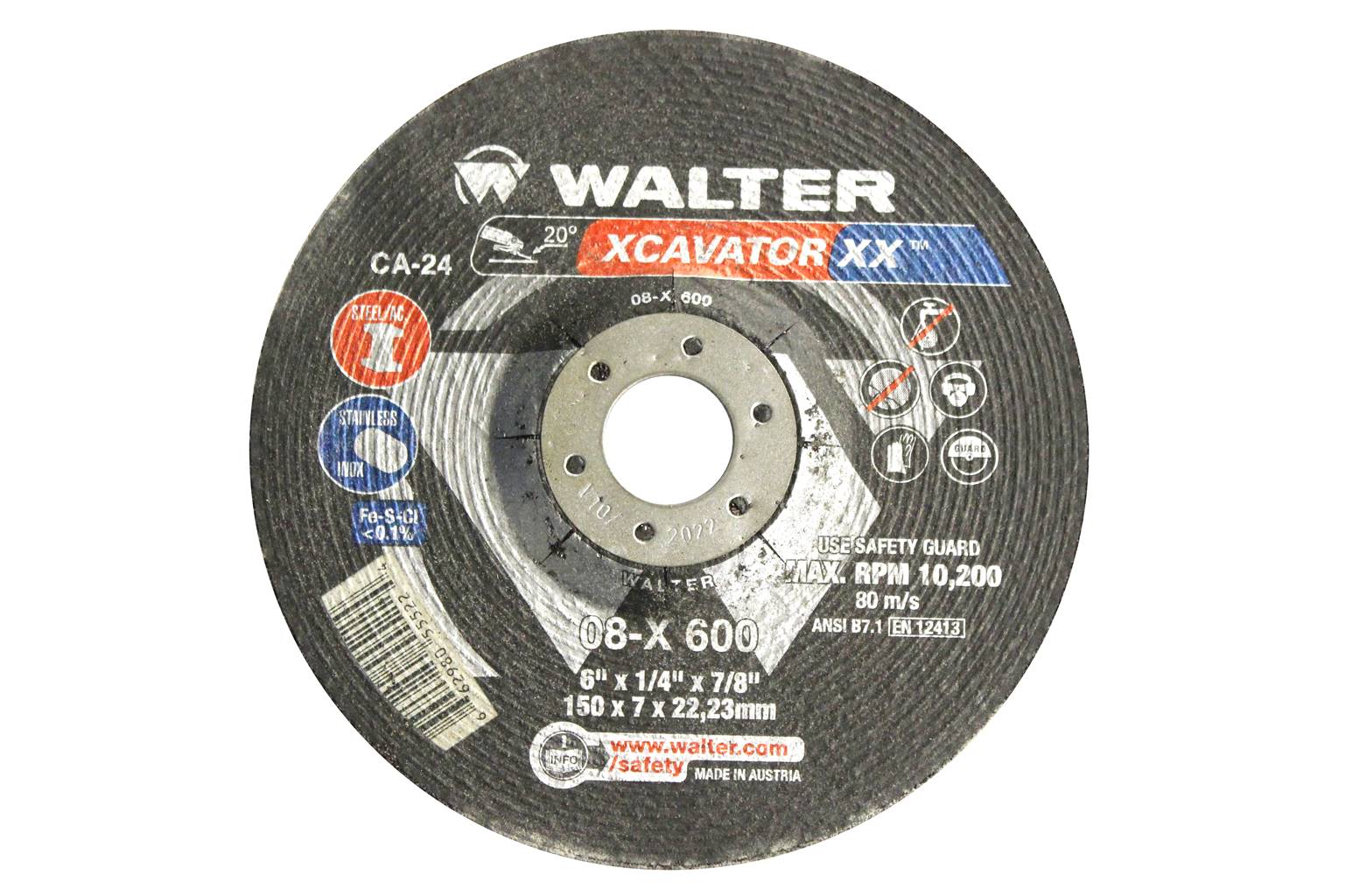 Walter XCAVATOR XX™ Grinding Wheel, 6 In | wal08x600