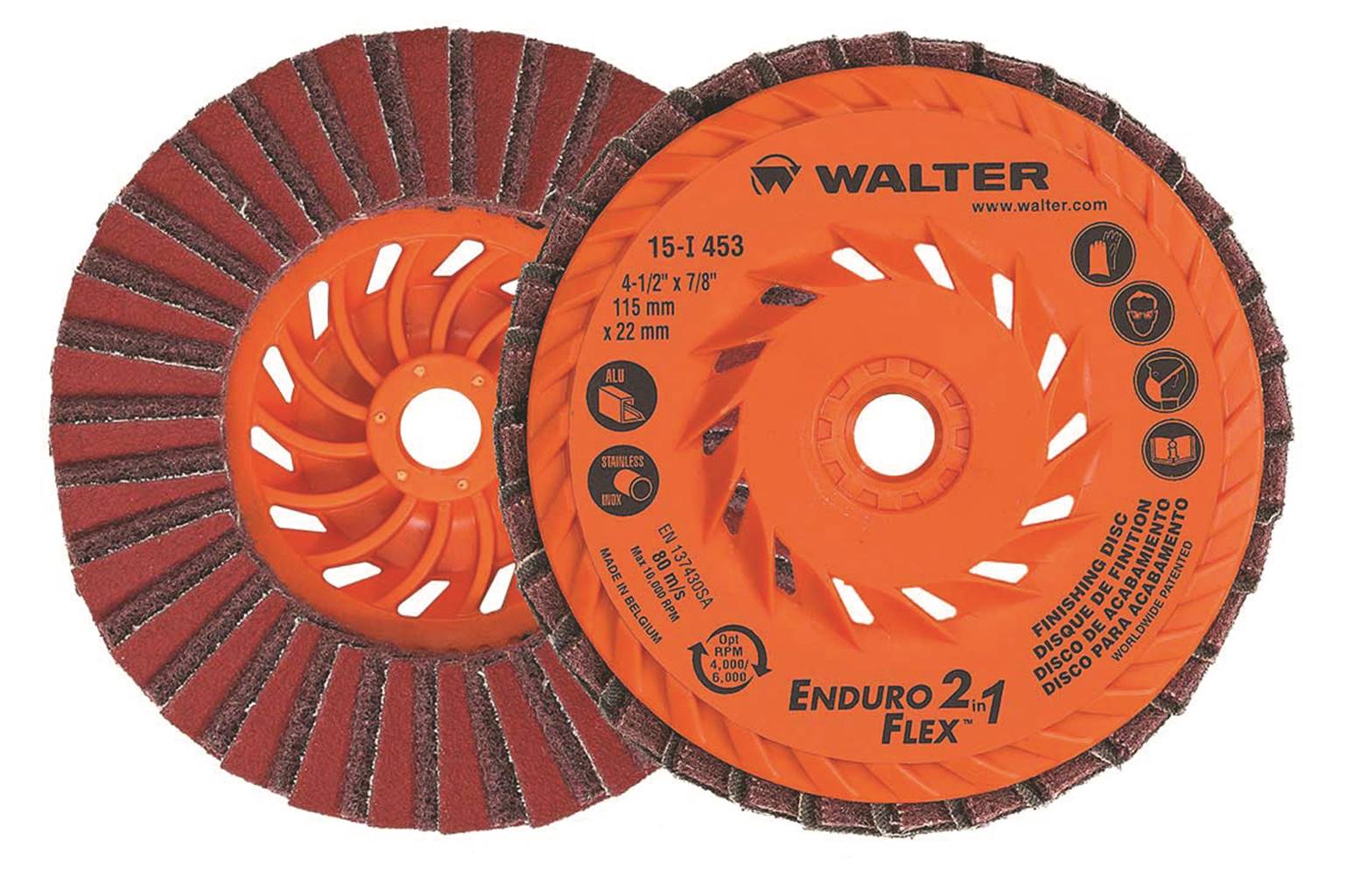 smile② Walter ENDURO-FLEX 2-IN-1™ Flap Disc, 4-1/2 In | wal15i